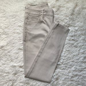 White House Black Market High Rise Jeans in Light Gray